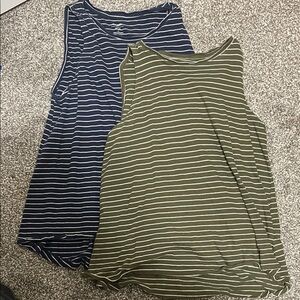 Old Navy Striped Tank Tops - Blue and Green